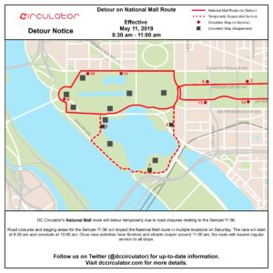 Service Alert: DC Circulator to Modify Service on National Mall Route ...
